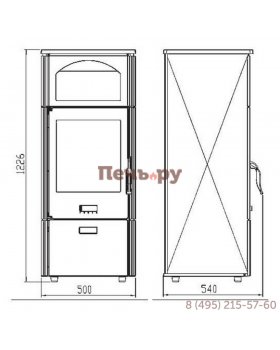 Печь камин Plamen Laguna, коричневая-foto3