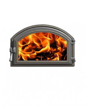 Дверка Везувий каминная 222 (Бронза) (407х273)