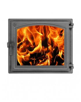 Дверка Везувий каминная 240 (Антрацит) (340х410)