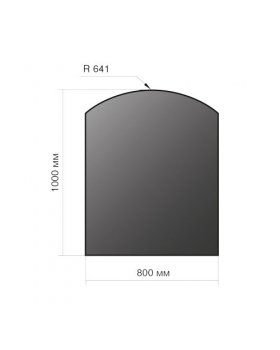 Лист напольный под печь 1000х800х2 R 641