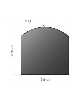 Лист напольный под печь 1200х1200х2 R 641