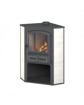 Печь-камин ЭТНА (БКД) угловой "Беж"