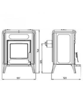 Печь AMITY 3 N, эмалированная, чёрная (Plamen)-foto2