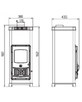 Печь DORA 10 N, эмалированная, зеленая (Plamen)-foto2