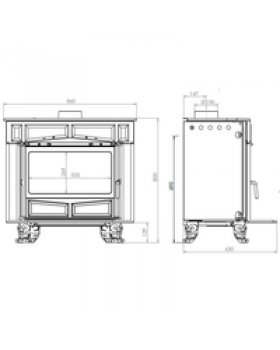 Печь GLAS FRANKLIN, эмалированная (Plamen)-foto2