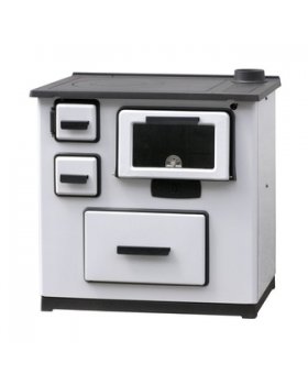 Плита SLAVONAC белая, труба справа (Plamen)