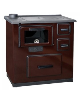 Плита SLAVONAC коричневая, труба слева (Plamen)