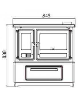 Плита SLAVONAC N белая, труба справа (Plamen)-foto2