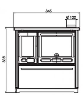 Плита TERMO GLAS, труба слева (Plamen)-foto2