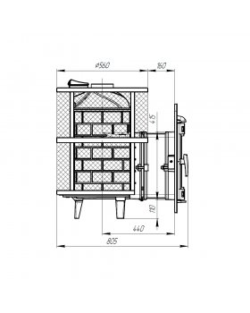 Печь банная "Атмосфера L" сетка из нержавеющей стали-foto7
