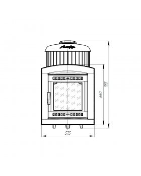 Печь банная "Атмосфера L" ламели "Окаменевшее дерево" наборные-foto2