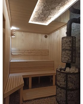 Печь банная «Атмосфера L» сетка нержавейка с газовой горелкой-foto6