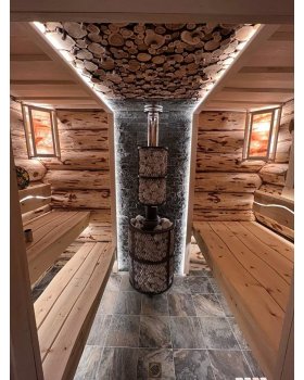 Печь банная «Атмосфера L» сетка нержавейка с газовой горелкой-foto7