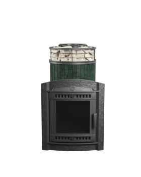 Печь банная «Атмосфера L» в ламелях «Верде Гватемала» NEW