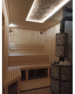 Печь банная «Атмосфера XL» сетка из нержавеющей стали с газовой горелкой-foto4