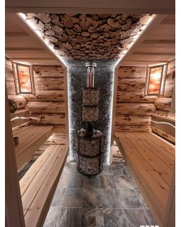 Печь банная «Атмосфера XL» сетка из нержавеющей стали с газовой горелкой-foto5