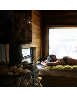 Печь банная «Атмосфера XL» сетка из нержавеющей стали с газовой горелкой-foto6