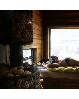 Печь банная «Атмосфера XL» сетка из нержавеющей стали с газовой горелкой-foto6