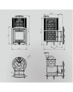 Печь банная «Атмосфера XL» сетка из нержавеющей стали с газовой горелкой-foto7