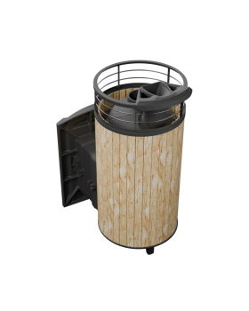 Печь банная «Атмосфера XL» в ламелях «Окаменевшее дерево» NEW-foto2