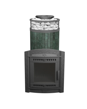 Печь банная «Атмосфера XL» в ламелях «Верде Гватемала» NEW