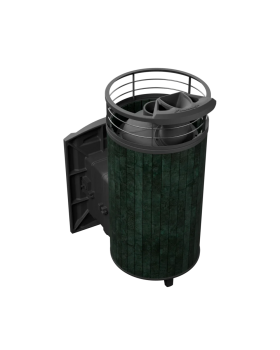 Печь банная «Атмосфера XL» в ламелях «Верде Гватемала» NEW-foto2