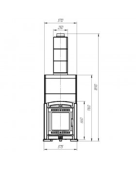 Печь банная "Атмосфера XL" в облицовке "Империя Талькохлорит"-foto3