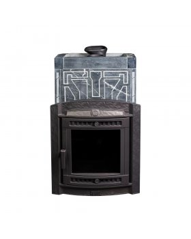 Печь банная "Атмосфера XL" в облицовке "Талькохлорит" узор №7 Печь банная "Атмосфера XL" в облицовке "Талькохлорит" узор №7