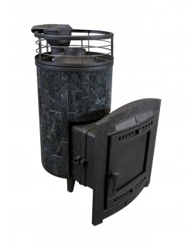Печь банная «Атмосфера L» Пироксенит ЛАМЕЛЬ+СЕТКА-foto2
