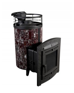 Печь банная «Атмосфера L» Россо Леванто ЛАМЕЛЬ+СЕТКА-foto2