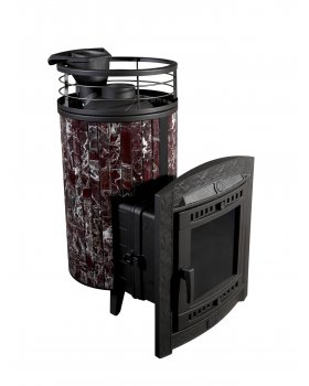 Печь банная «Атмосфера L» Россо Леванто ЛАМЕЛЬ+СЕТКА-foto2