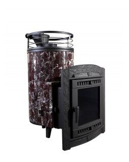 Печь банная «Атмосфера L» Россо Леванто ламель+сетка с тоннелем-foto2