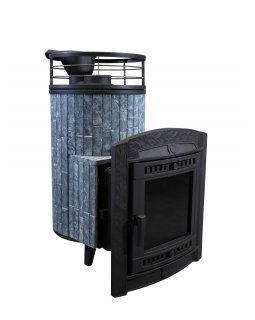 Печь банная «Атмосфера L» Талькохлорит ламель+сетка с тоннелем-foto2