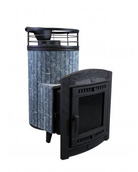 Печь банная «Атмосфера L» Талькохлорит ламель+сетка с тоннелем-foto2