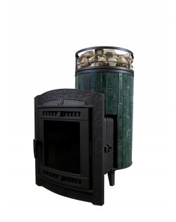 Печь банная «Атмосфера L» Верде Гватемала ЛАМЕЛЬ+СЕТКА-foto2