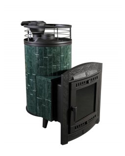 Печь банная «Атмосфера L» Верде Гватемала ламель+сетка с тоннелем-foto2