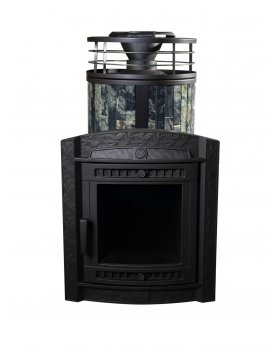 Печь банная «Атмосфера L» Жадеит ЛАМЕЛЬ+СЕТКА