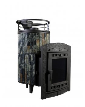 Печь банная «Атмосфера L» Жадеит ламель+сетка с тоннелем-foto2