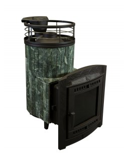 Печь банная «Атмосфера L» Змеевик ламель+сетка с тоннелем-foto2