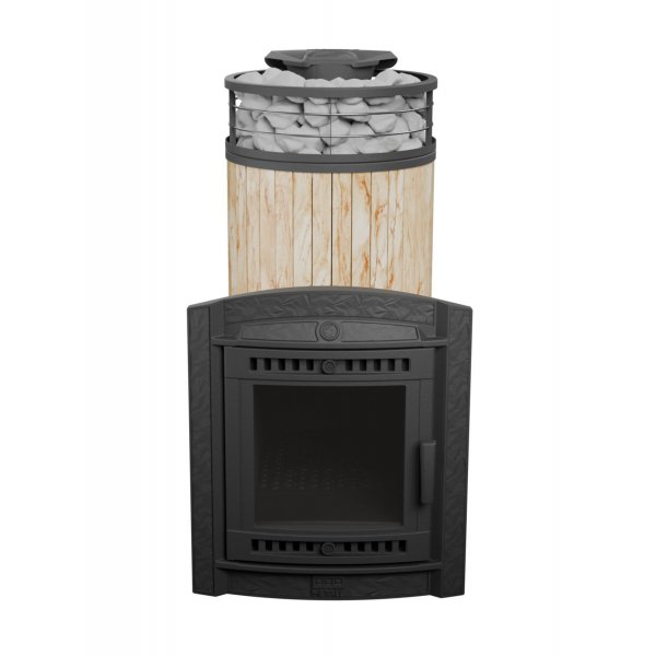 Печь банная «Атмосфера XL» Окаменевшее дерево ламель+сетка с тоннелем Печь банная «Атмосфера XL» Окаменевшее дерево ламель+сетка с тоннелем