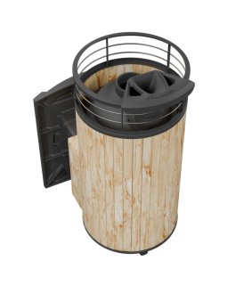 Печь банная «Атмосфера XL» Окаменевшее дерево ламель+сетка с тоннелем-foto2