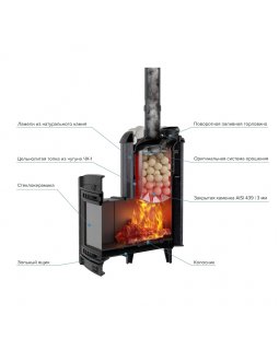 Печь банная «Атмосфера XL» в ламелях «Пироксенит»-foto3