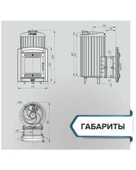 Печь банная «Атмосфера XL» в ламелях «Пироксенит»-foto6