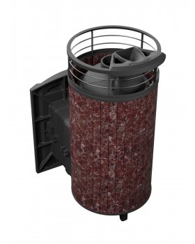 Печь банная «Атмосфера XL» Россо Леванто ЛАМЕЛЬ+СЕТКА-foto2