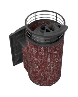 Печь банная «Атмосфера XL» Россо Леванто ламель+сетка с тоннелем-foto2