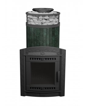 Печь банная «Атмосфера XL» Верде Гватемала ЛАМЕЛЬ+СЕТКА