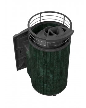 Печь банная «Атмосфера XL» Верде Гватемала ламель+сетка с тоннелем-foto2