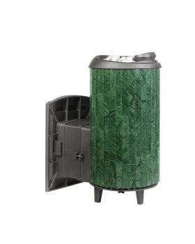 Печь банная «Атмосфера XL» в ламелях «Верде Гватемала»-foto2