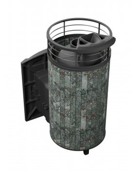 Печь банная «Атмосфера XL» Жадеит ЛАМЕЛЬ+СЕТКА-foto2