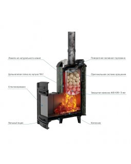 Печь банная «Атмосфера XL» в ламелях «Жадеит»-foto3